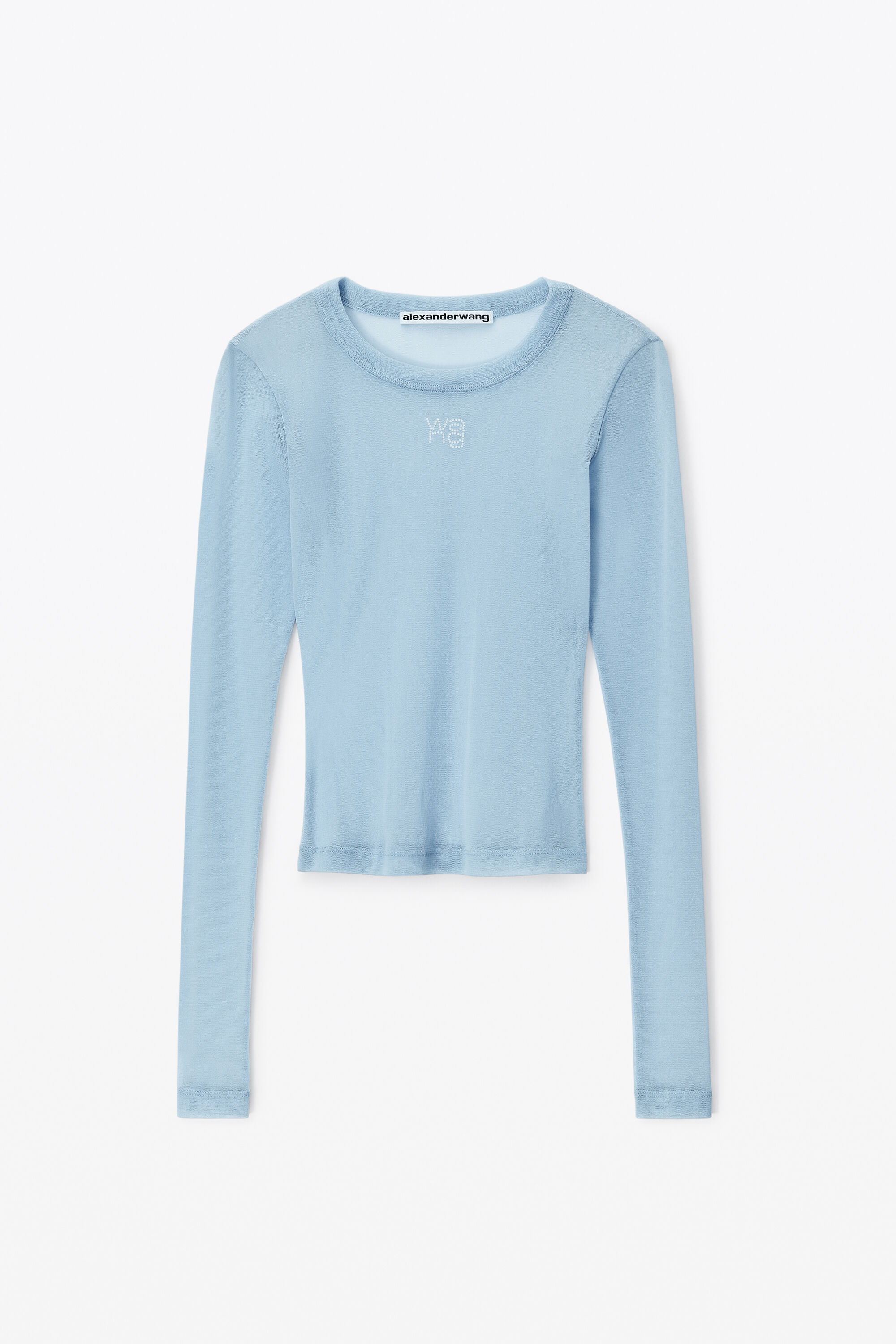 alexanderwang LONG SLEEVE TOP IN GAUZY MESH EVENING 