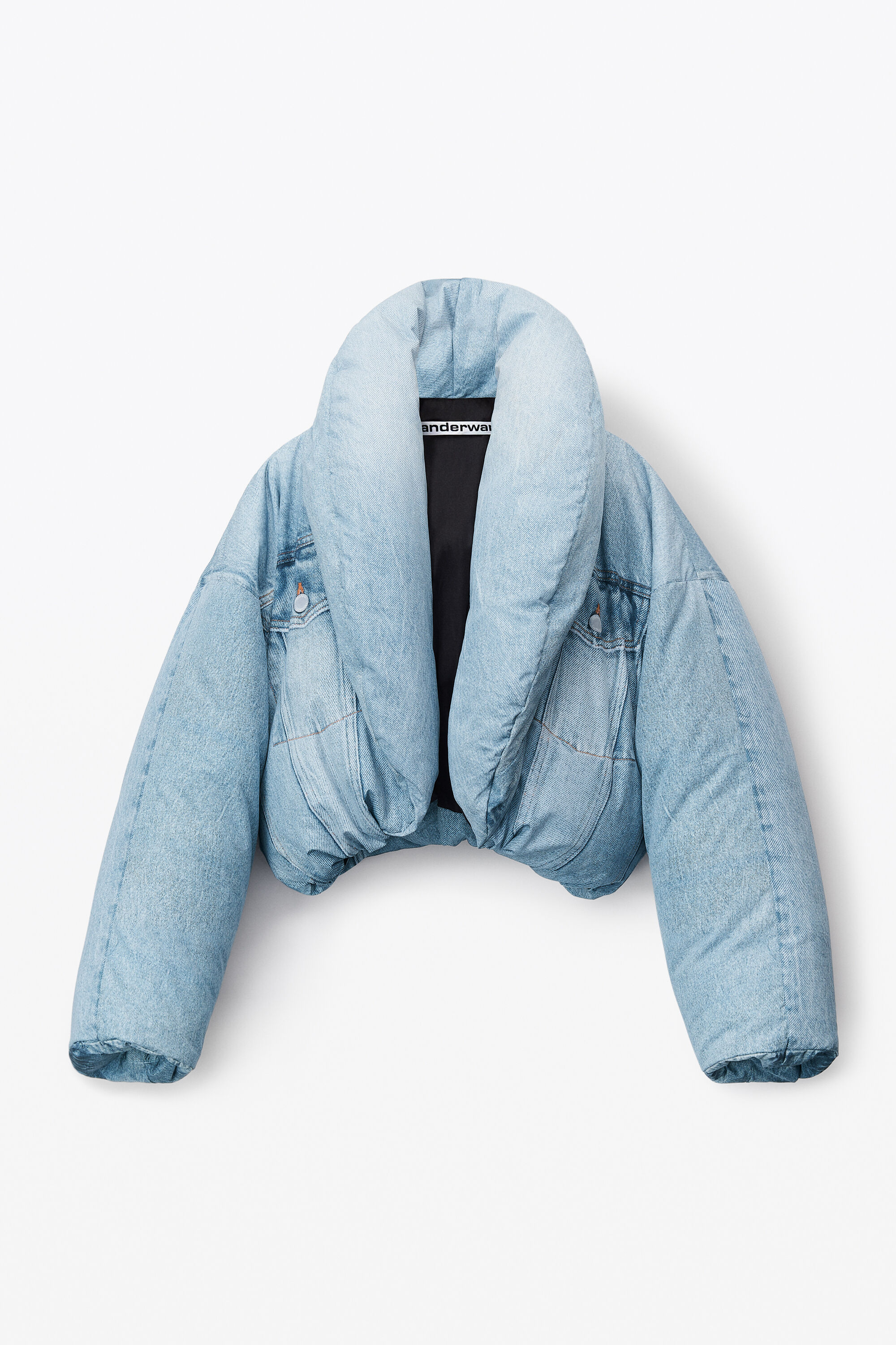 alexanderwang oversized cropped puffer jacket in nylon VINTAGE 