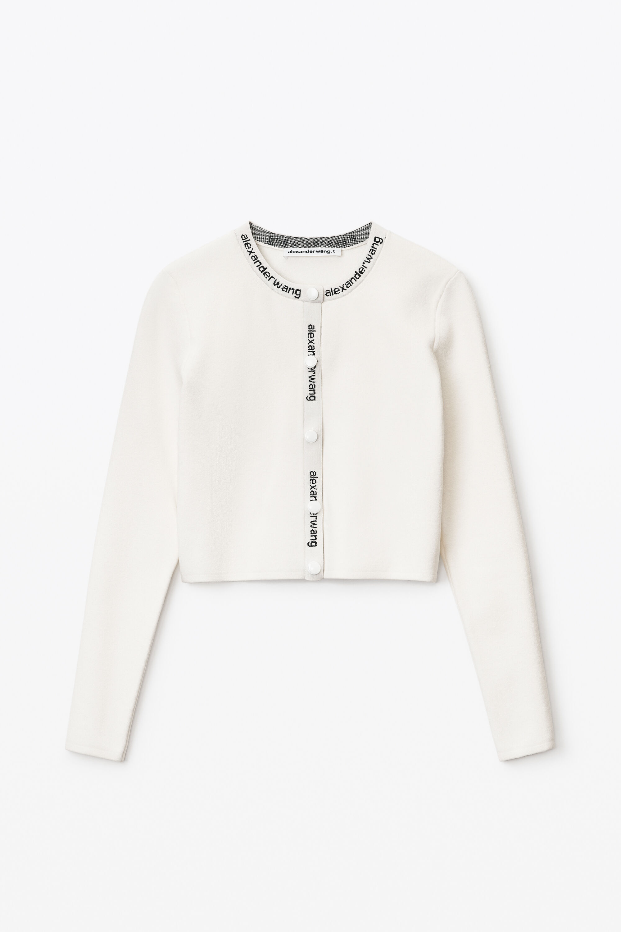 alexander wang ストレッチニットジャガードロゴカーディガン XS | www