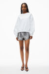 Alexander Wang white puff logo sweatshirt in structured terry