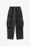 Alexander Wang washed shadow oversized cargo sweatpants in cotton terry