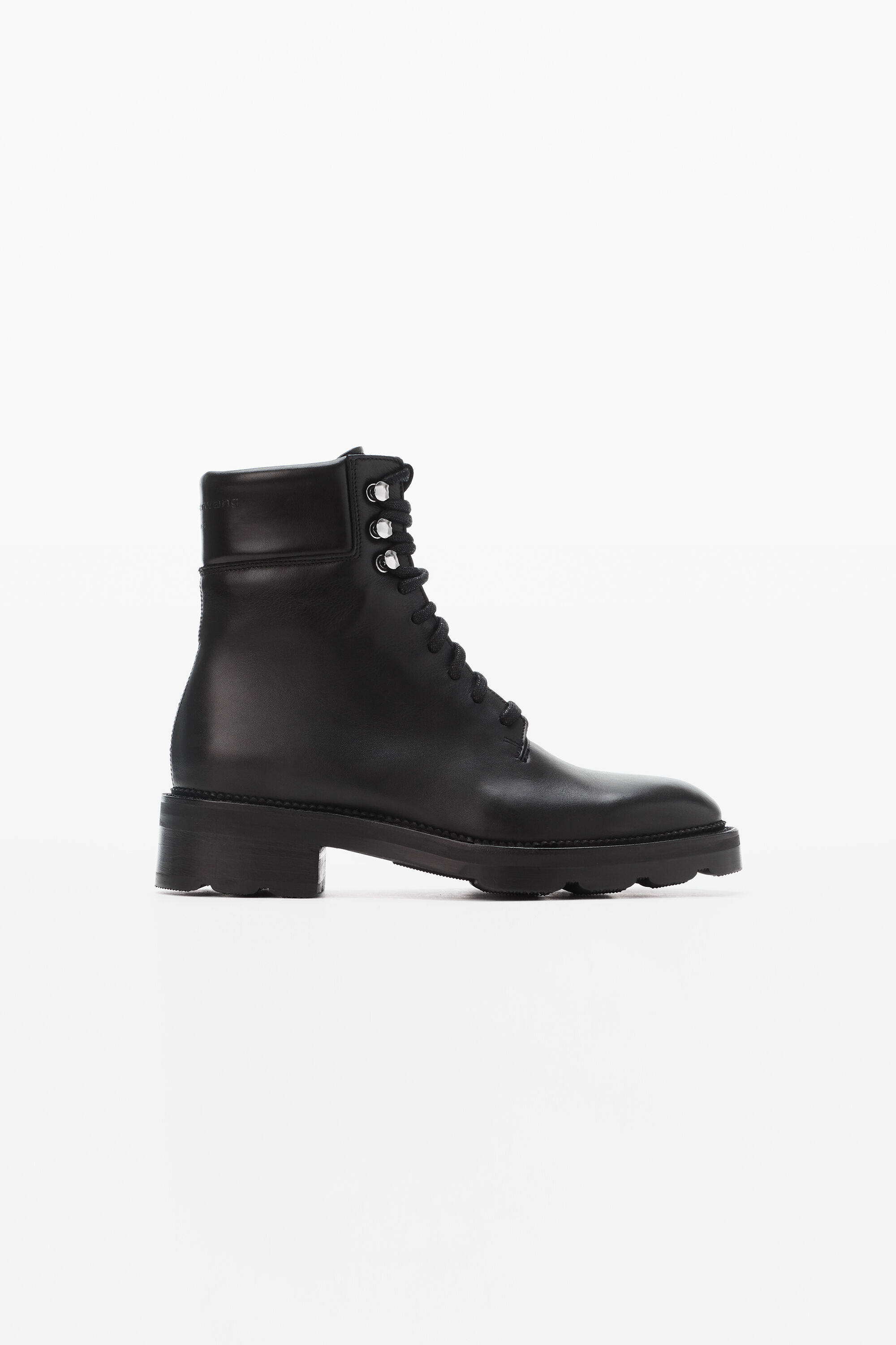 alexander wang andy hiker logo leather boots