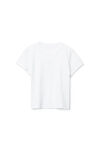 Alexander Wang white puff logo shrunken tee in cotton jersey