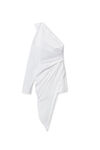 Alexander Wang white elegantes asymmetrisches midikleid