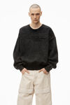 oversize logo pullover in organic cotton