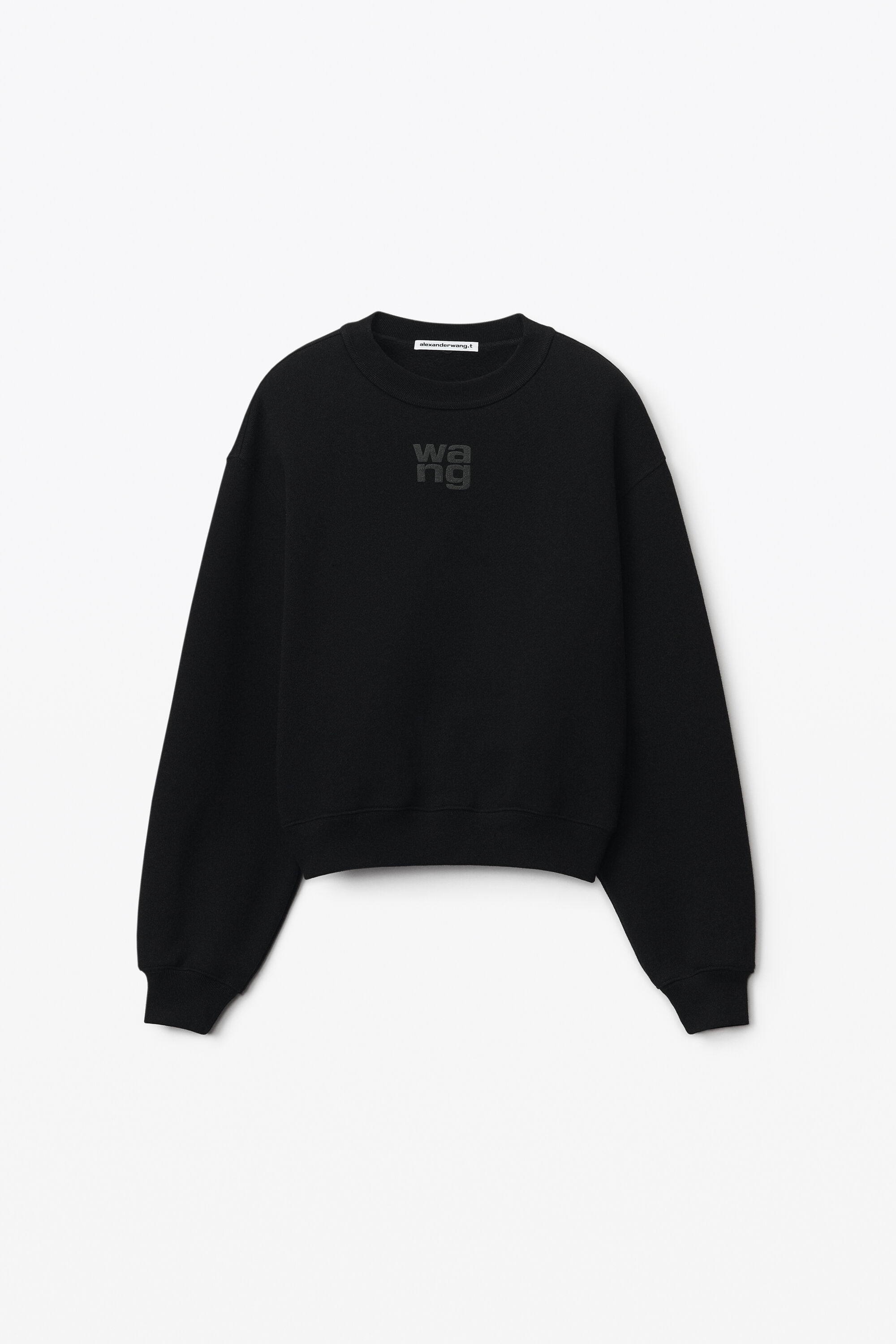 alexanderwang アレキサンダーワング ストラクチャードテリー パフロゴ スウェットシャツ BLACK - alexanderwang®  アレキサンダーワング JP