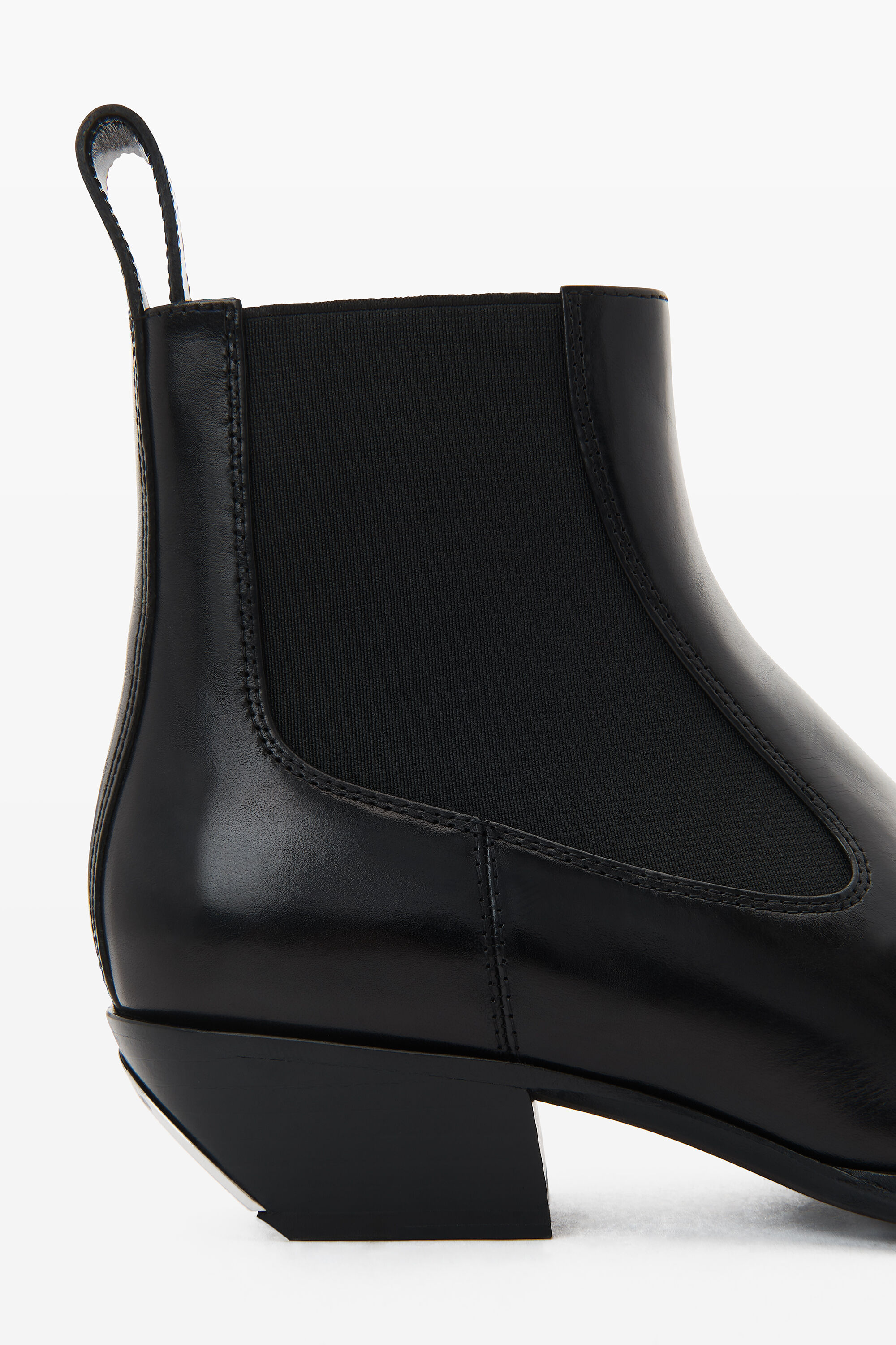 slick smooth leather ankle boot in BLACK | heel height: 40mm | alexanderwang ®