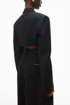 Alexander Wang black kurzer blazer im smoking-stil mit zipfelsaum