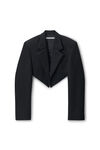 Alexander Wang black kurzer blazer im smoking-stil mit zipfelsaum