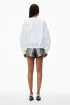 Alexander Wang white puff logo sweatshirt in structured terry