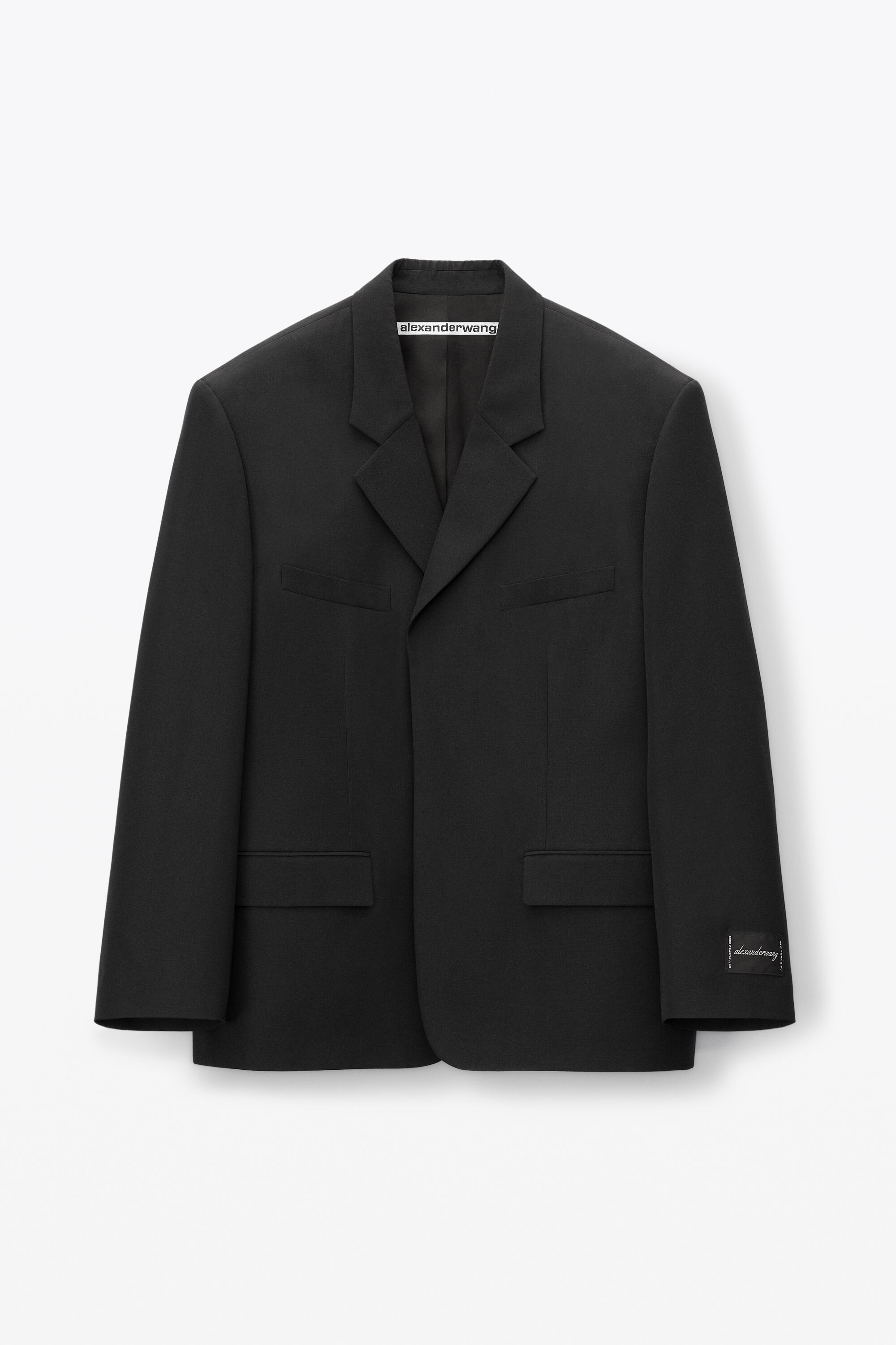 alexanderwang BLAZER IN WOOL BLEND TAILORING BLACK