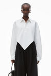 Alexander Wang white camicia a punta in cotone biologico