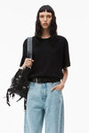 Alexander Wang black pocket tee in high twist jersey