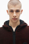 Alexander Wang washed maroon oversize-kapuzenjacke aus baumwolle