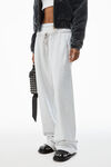 Alexander Wang light heather grey elastische sweatpants mit logo