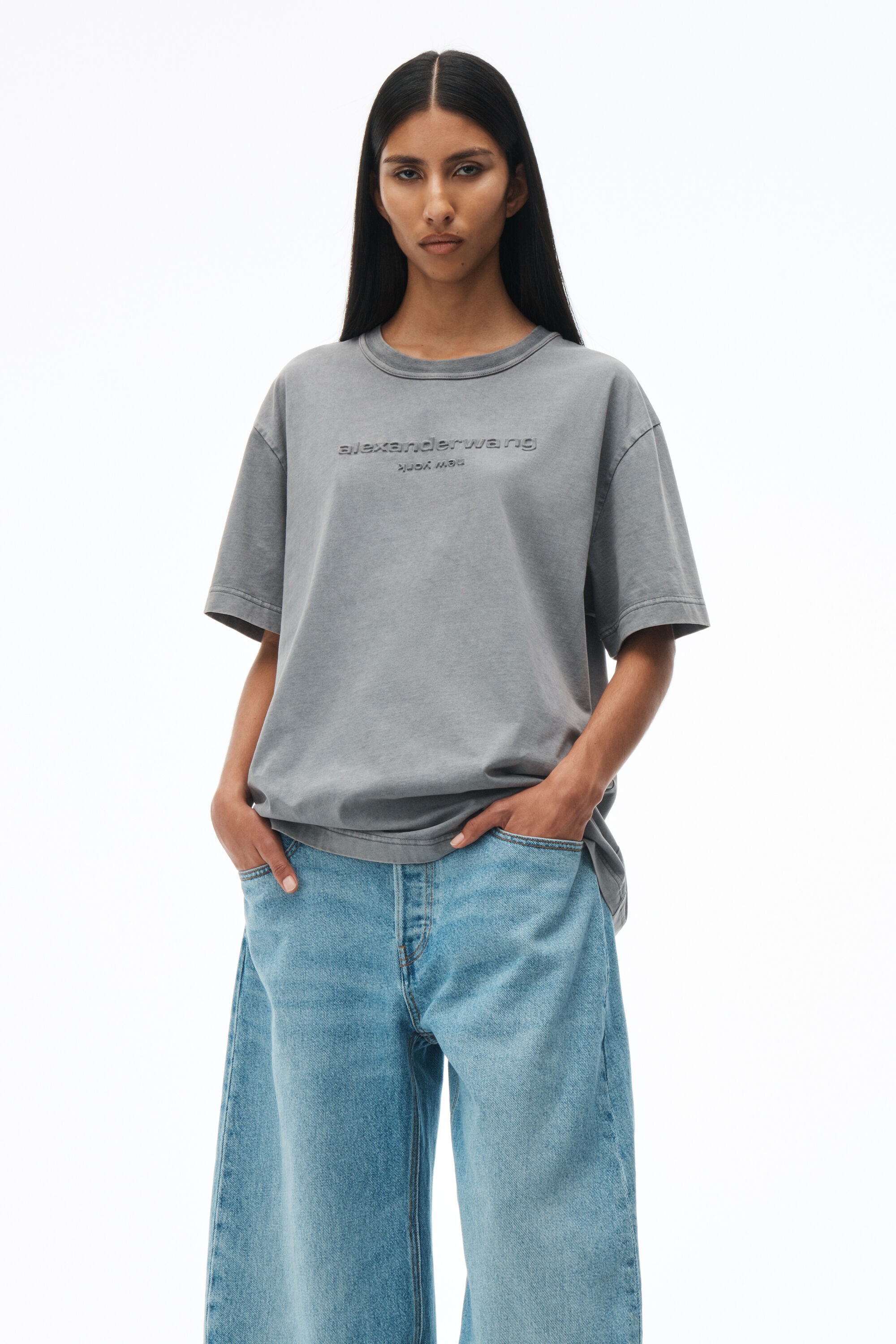 alexanderwang アレキサンダーワング コットンジャージー バイカラーTシャツ ACID FOG - alexanderwang®  アレキサンダーワング JP