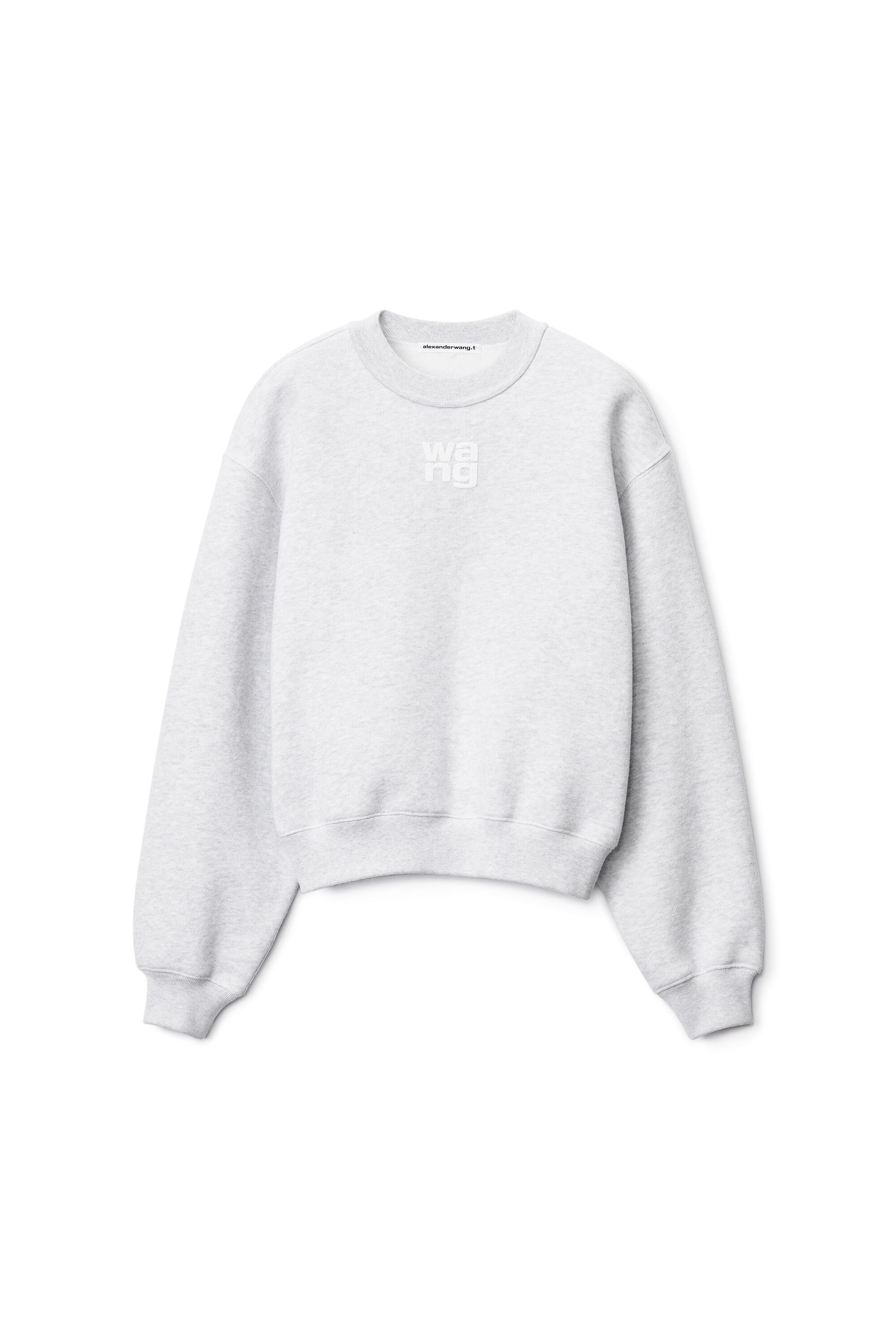 alexanderwang PUFF LOGO SWEATSHIRT IN STRUCTURED TERRY LIGHT