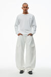 Alexander Wang white long-sleeve tee in high twist jersey