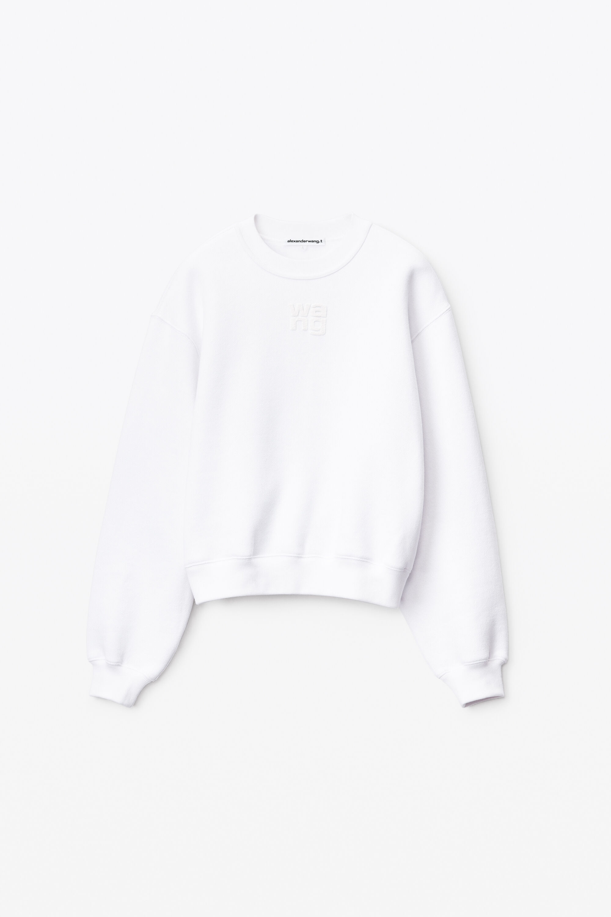 alexanderwang アレキサンダーワング ストラクチャードテリー パフロゴ スウェットシャツ WHITE - alexanderwang®  アレキサンダーワング JP