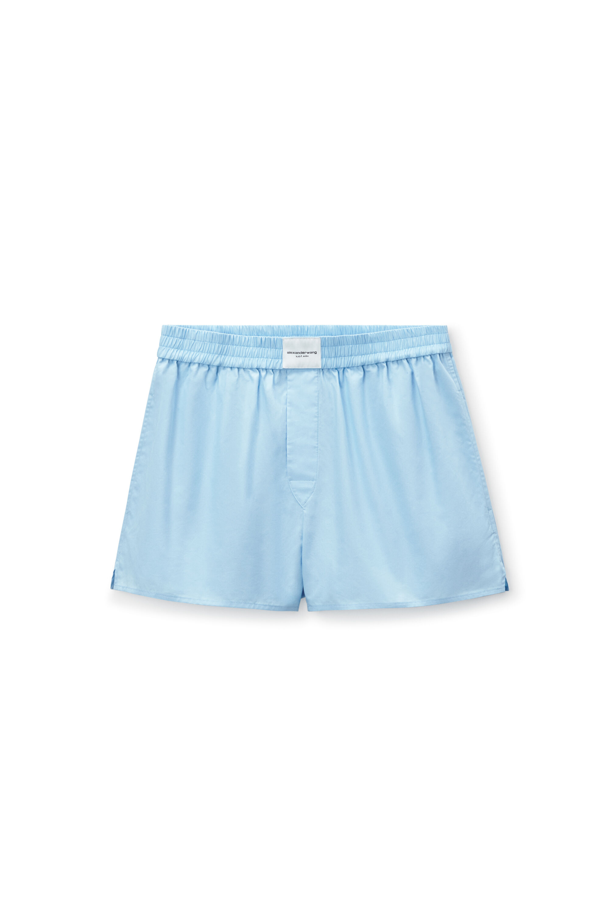 Alexander Wang logo-patch cotton shorts - Blue
