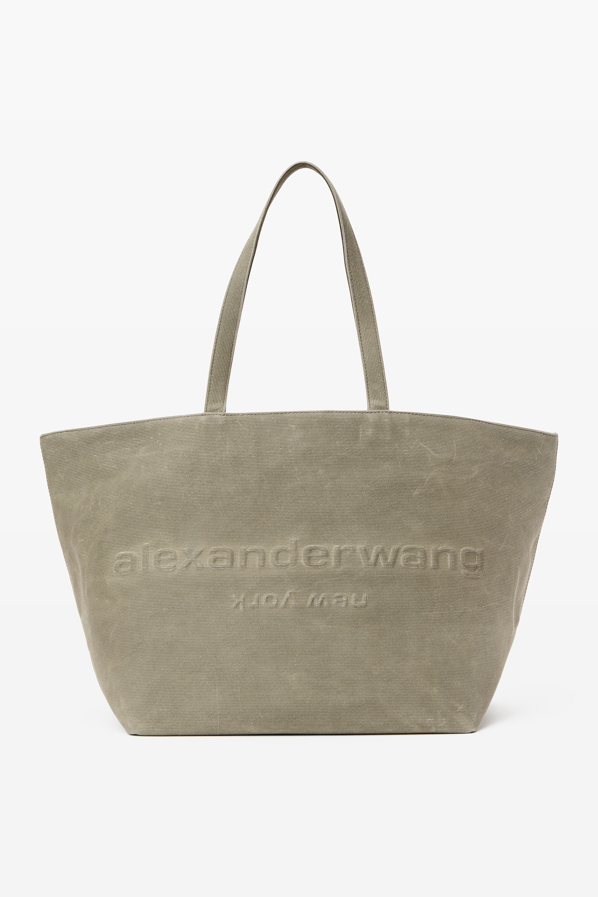 Punch Tote Bag in wax canvas in SURPLUS KHAKI | single main compartment |  alexanderwang®