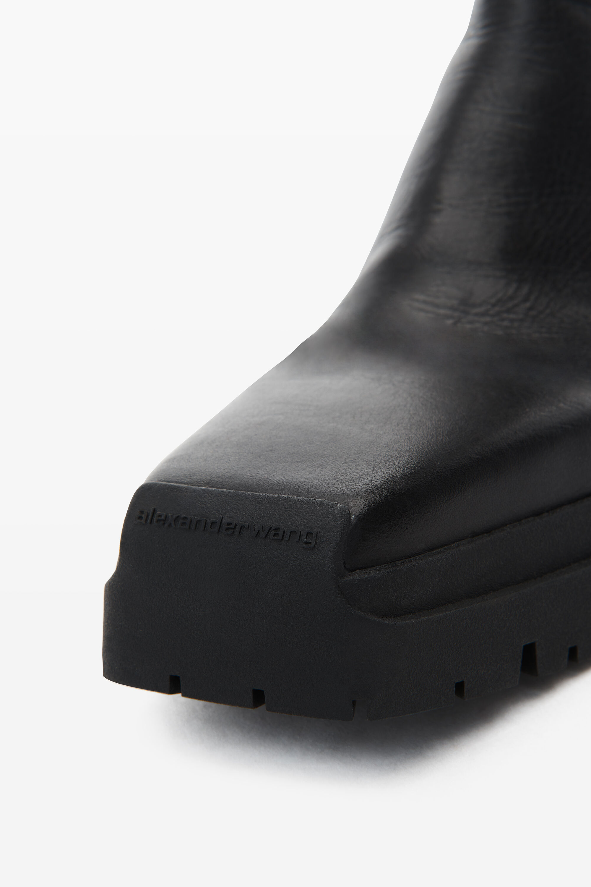 terrain crackle patent leather moto boot in BLACK | heel height 