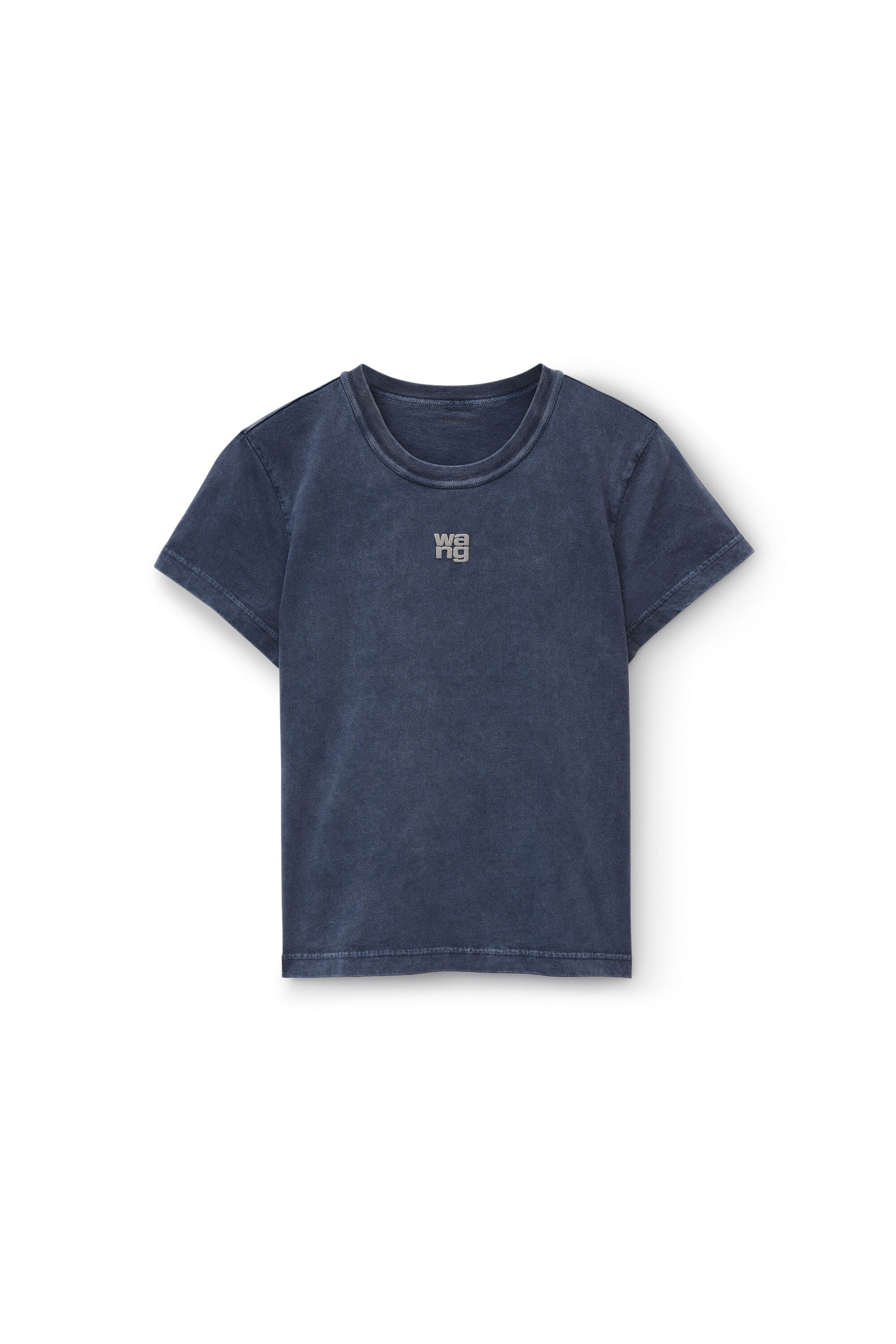 Puff logo shrunken tee in cotton jersey in MARITIME BLUE 