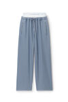 Alexander Wang washed vintage blue elastische sweatpants mit logo