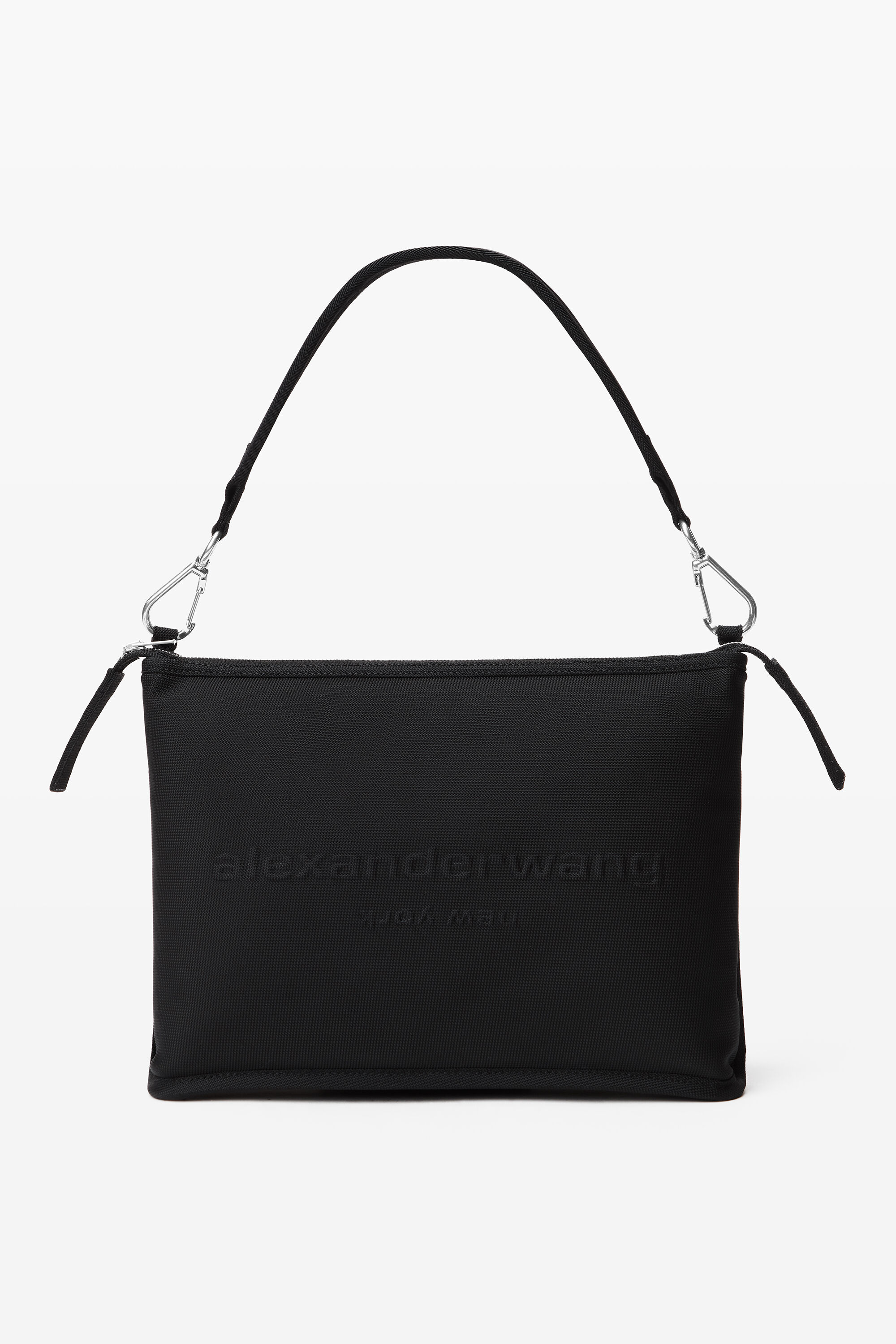 Punch Tech Shoulder Bag in Nylon Canvas in BLACK | alexanderwang®