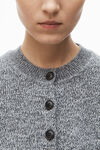 Alexander Wang grey multi cardigan con logo goffrato