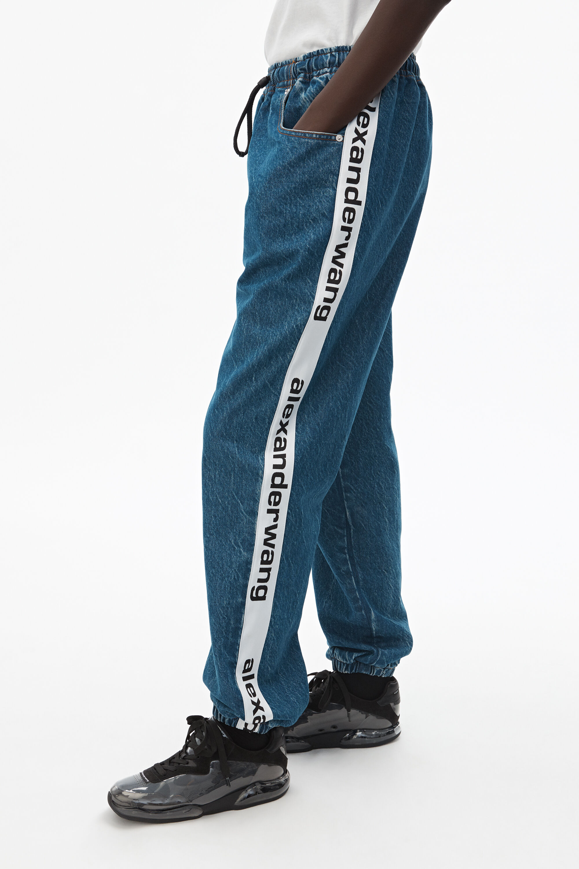 alexander wang denim joggers