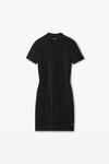 Alexander Wang black robe courte ornée de strass thermocollés