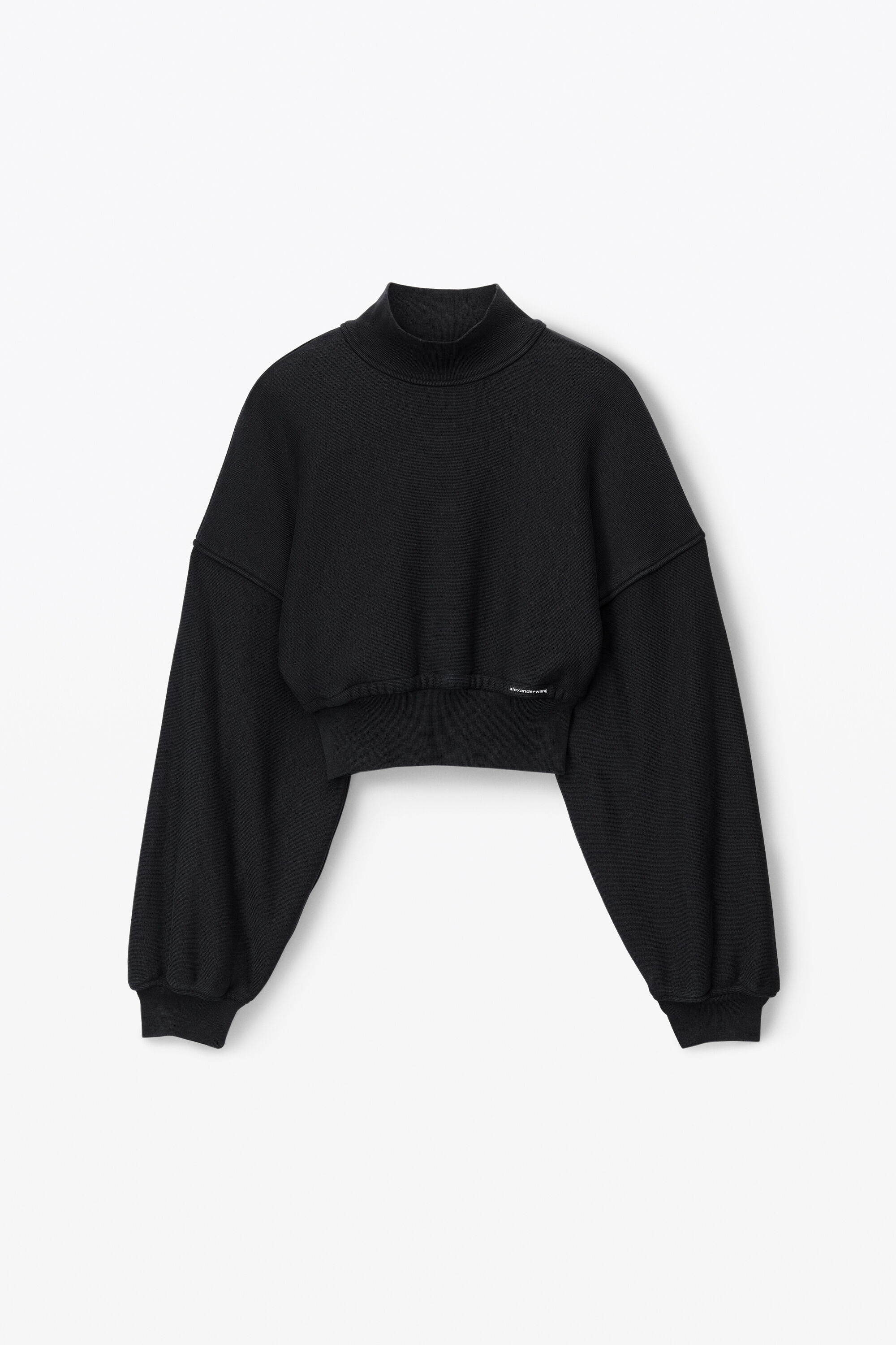 turtleneck sweatshirt in classic terry in FADED BLACK 