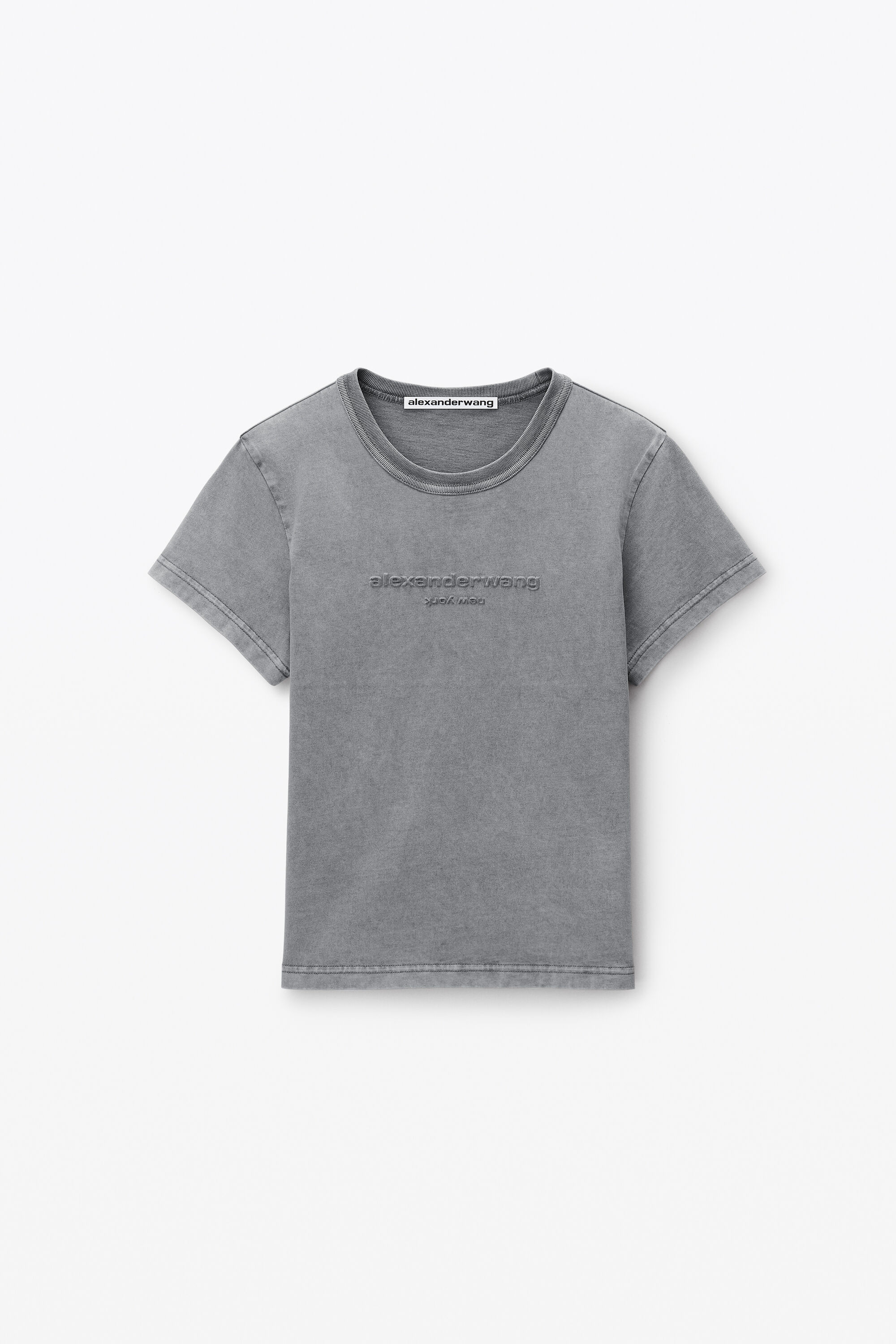 alexanderwang アレキサンダーワング アシッドウォッシュ ロゴエンボス シュランケンTシャツ ACID FOG -  alexanderwang® アレキサンダーワング JP