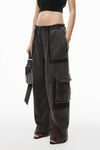 Alexander Wang washed shadow oversized cargo sweatpants in cotton terry