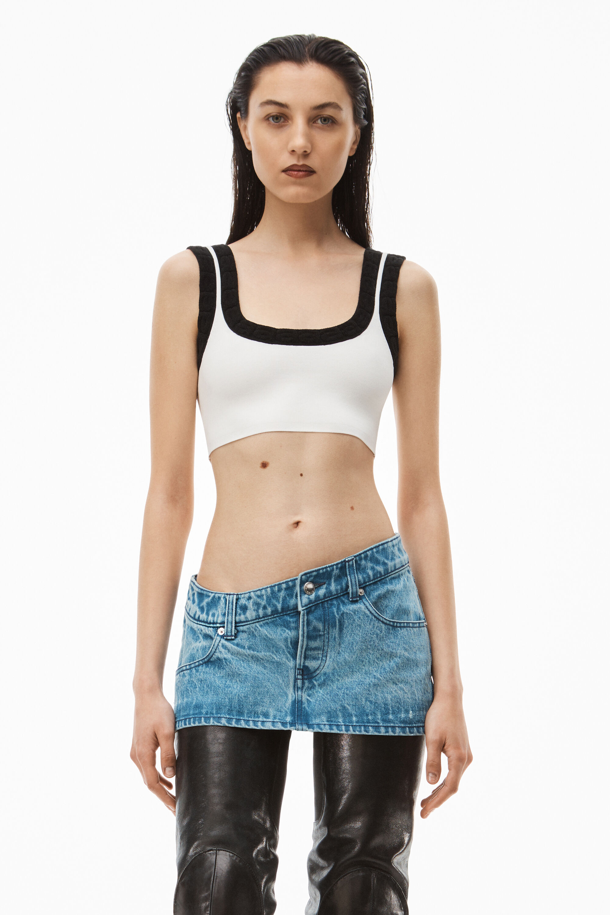 一番の贈り物 ロゴ T BY BY ALEXANDER WANG ブラトップ ロゴ トリム