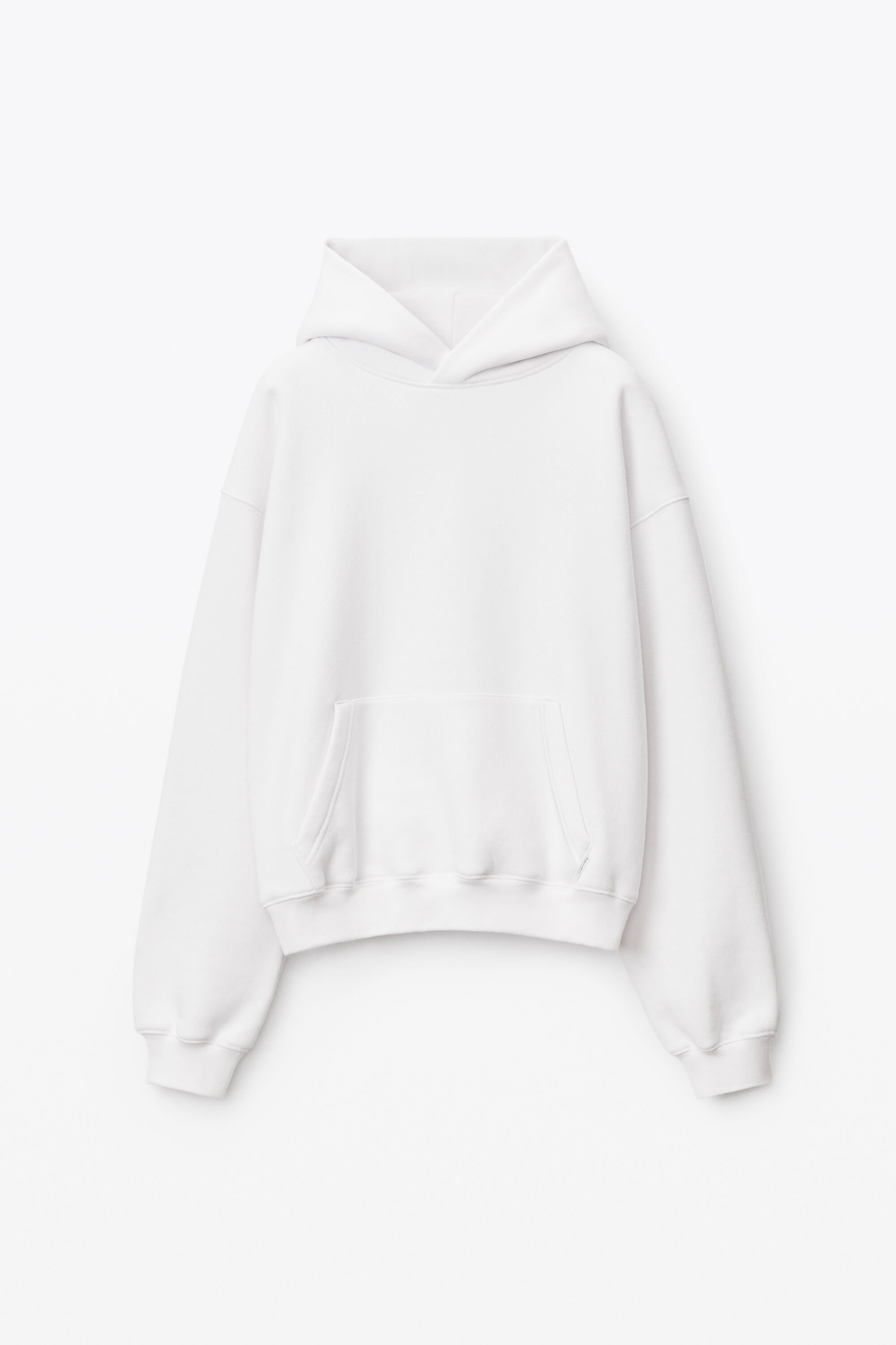 alexanderwang HOODIE IN DENSE FLEECE WHITE alexanderwang US