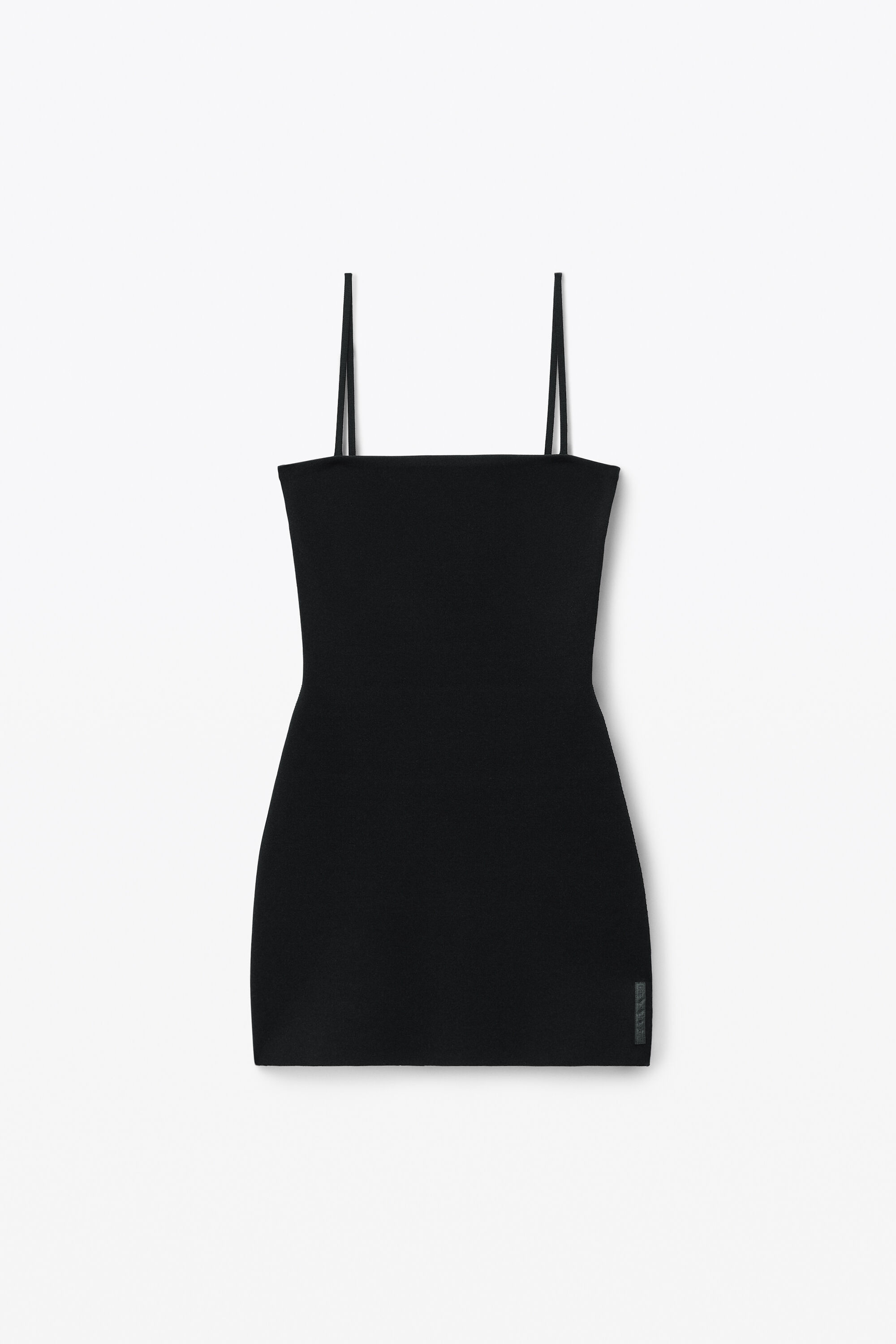 alexanderwang Cami Minidress in Cupro Knit BLACK - alexanderwang® US