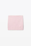 Alexander Wang light pink logo embossed miniskirt in chenille