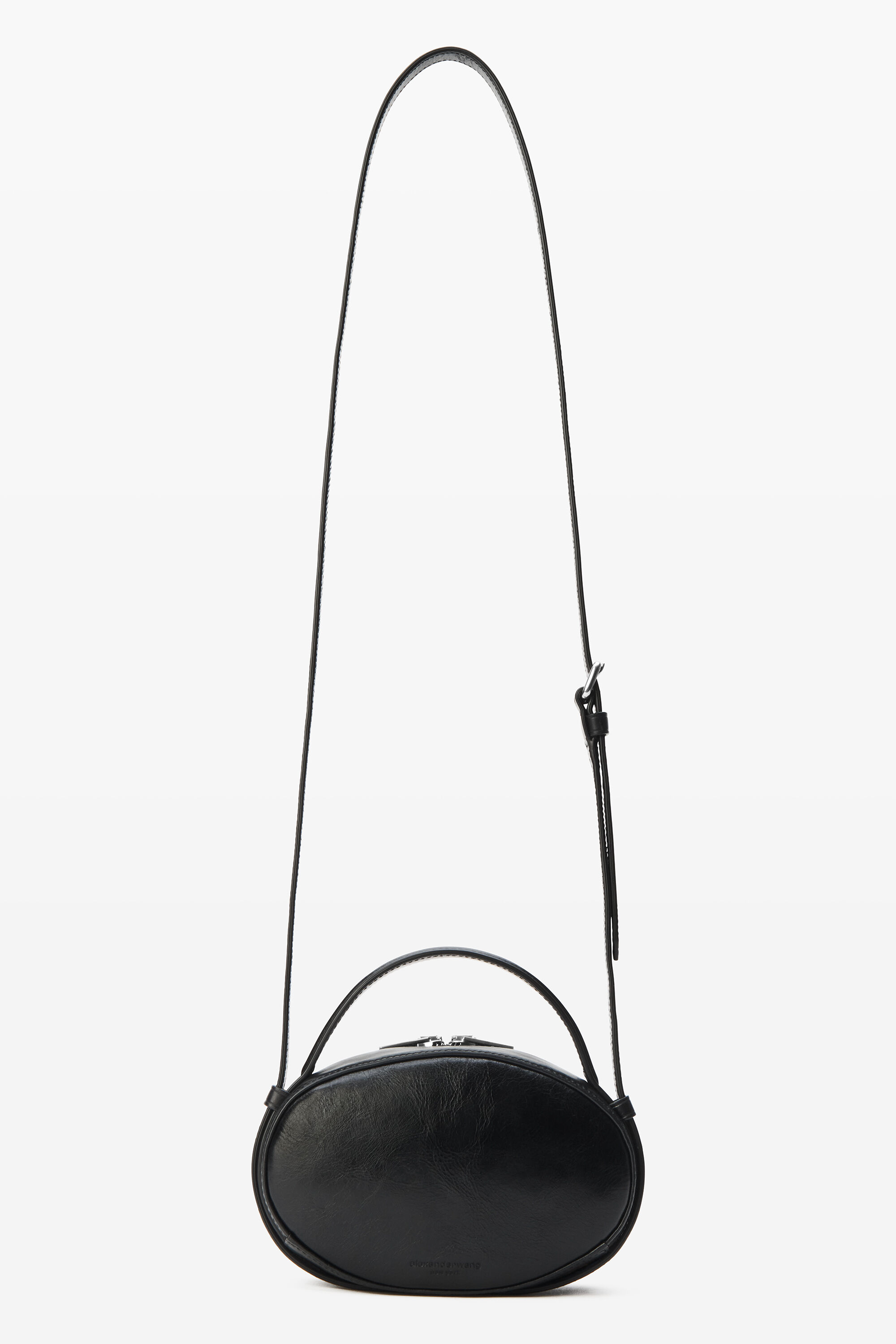 dome small crossbody bag in crackle patent leather in BLACK | one 