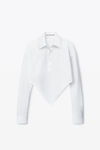 Alexander Wang white camicia a punta in cotone biologico