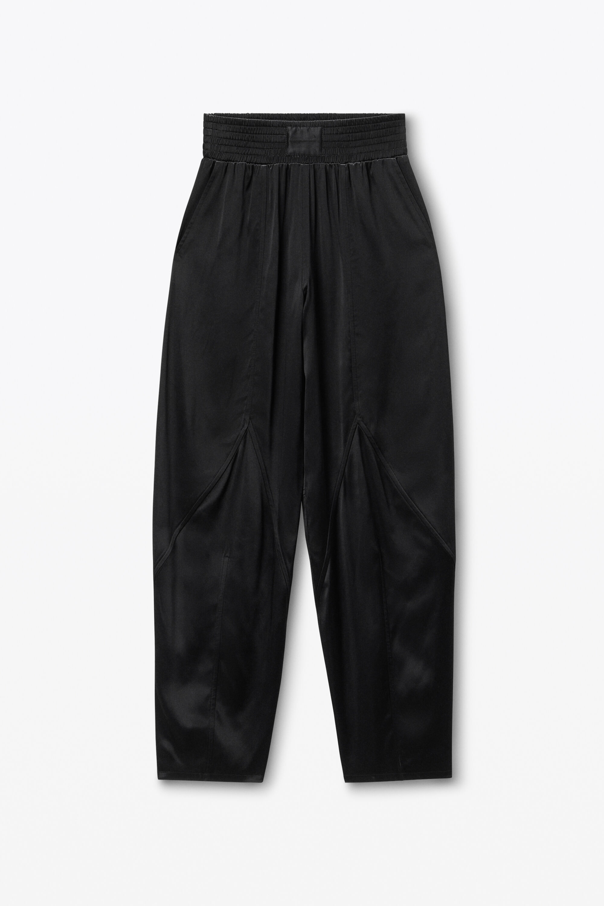 wide leg pant in satin jersey in BLACK | body: 100% viscose | alexanderwang®