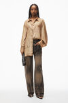 Alexander Wang tannin oversize-hemd mit trompe-l'oeil-print im workwear-stil