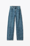 Alexander Wang vintage medium indigo jeans in denim con effetto invecchiato al laser