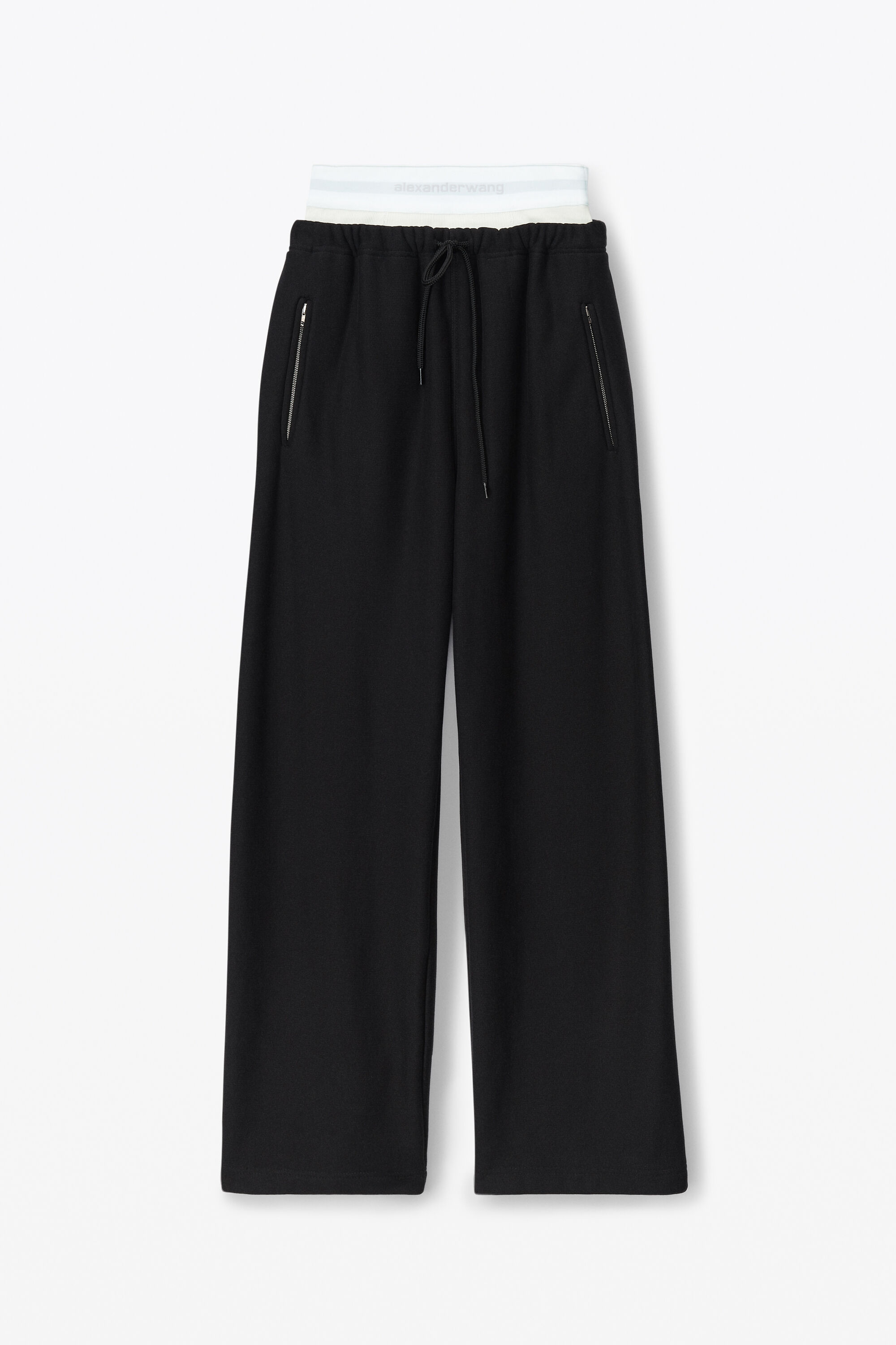 wide leg sweatpants with pre-styled detachable logo brief in FADED 