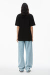 Alexander Wang black pocket tee in high twist jersey