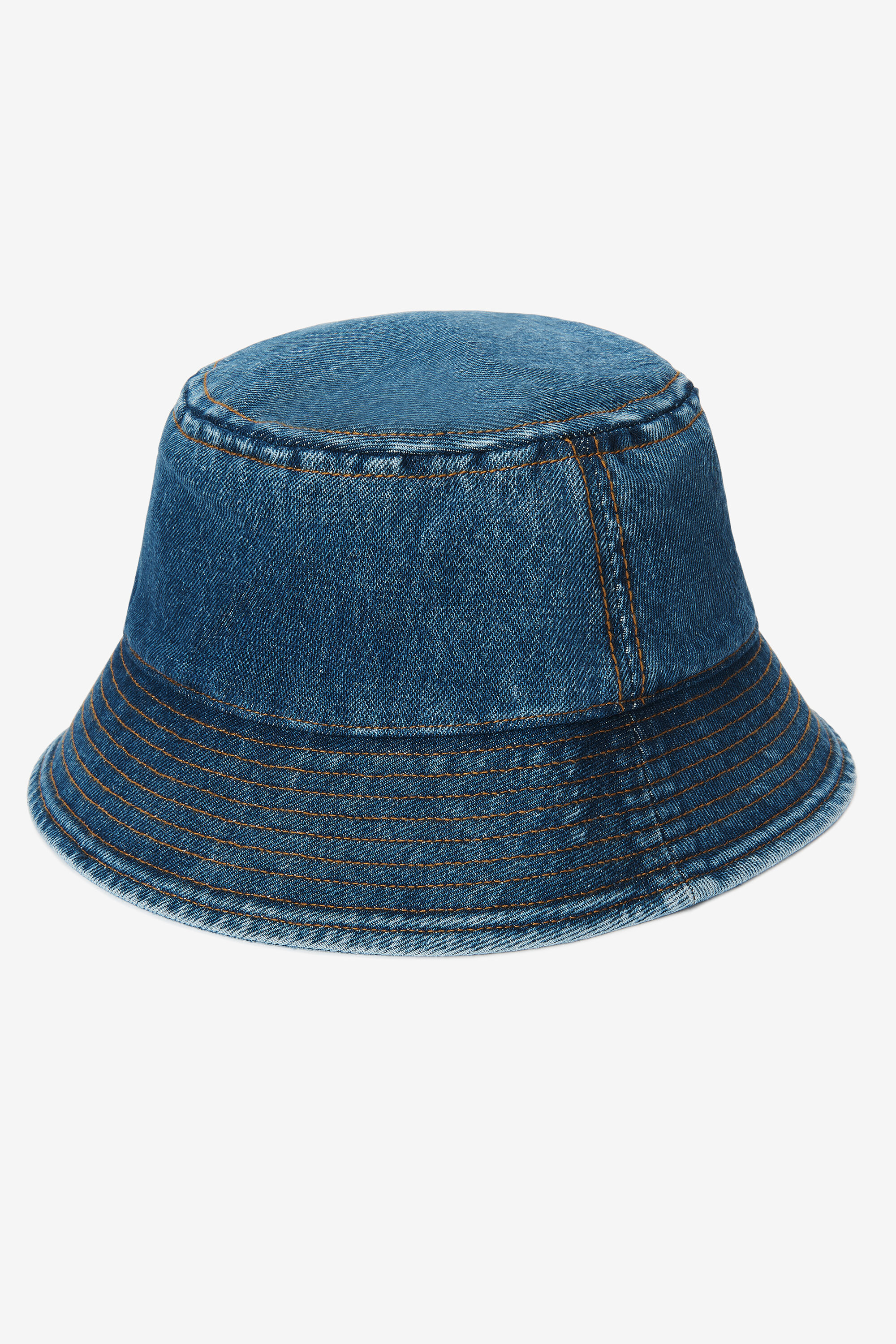 alexanderwang embossed bucket hat in denim DEEP BLUE