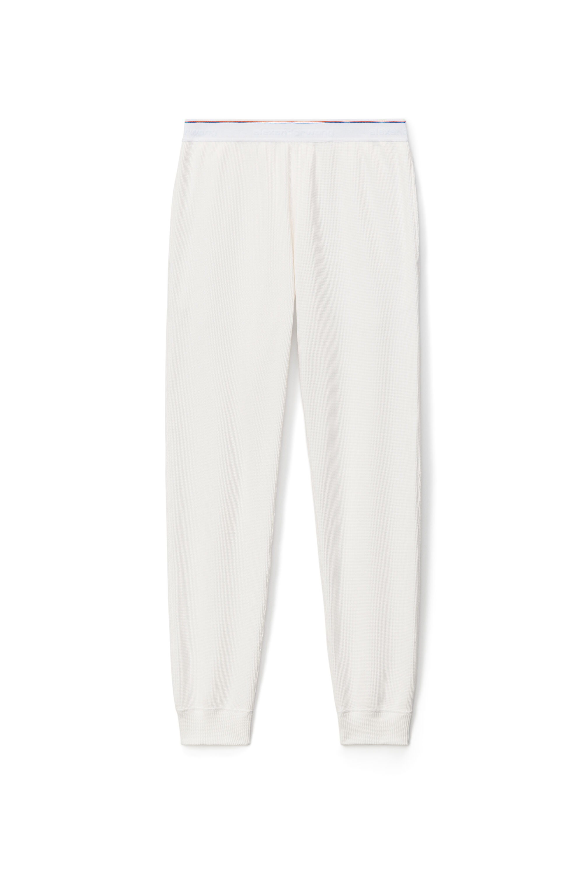 alexanderwang UNISEX JOGGER IN COTTON WAFFLE THERMAL WHITE