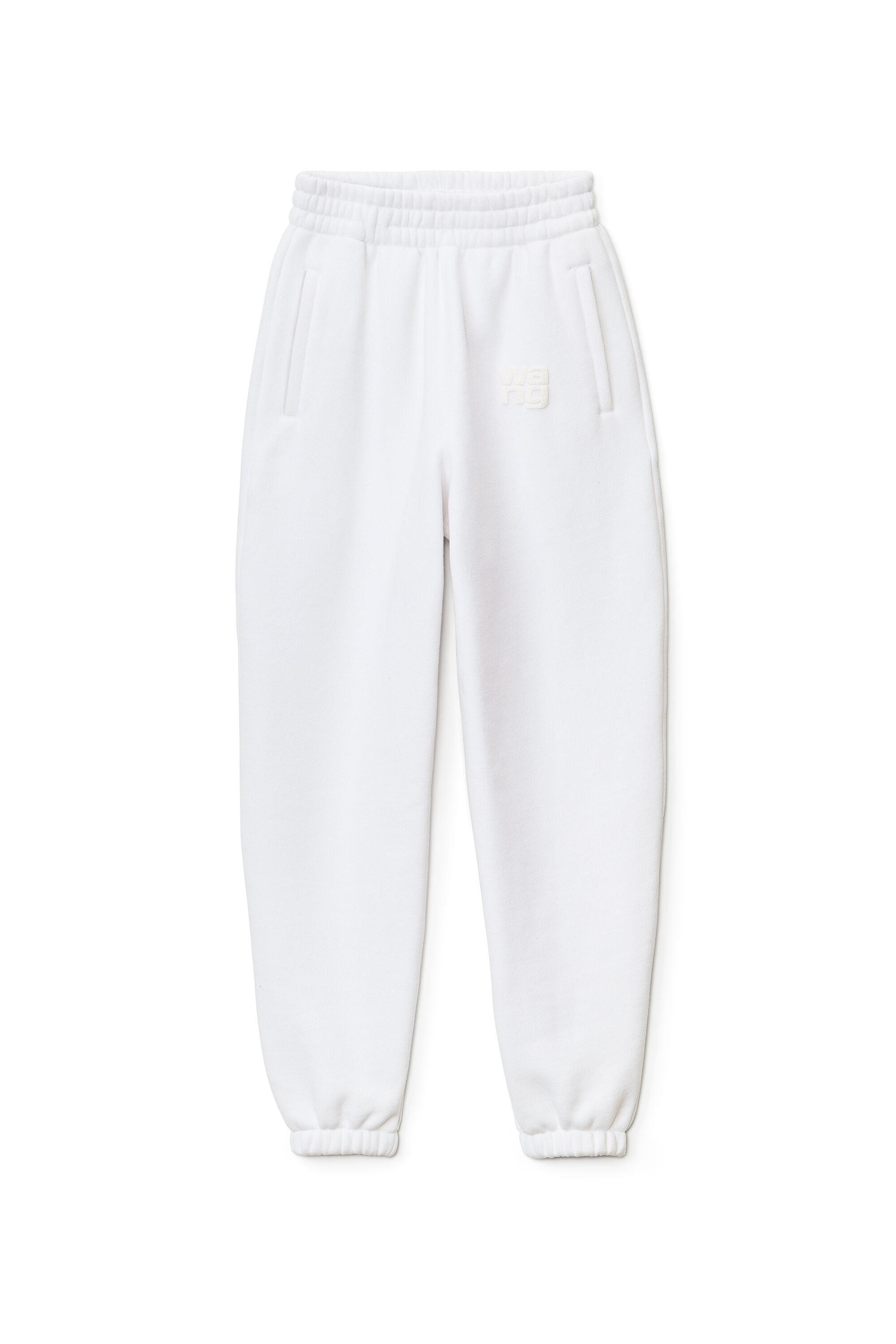 PUFF LOGO SWEATPANT IN STRUCTURED TERRY in WHITE alexanderwang