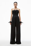 Alexander Wang black high-waist wide-leg pant in wool twill